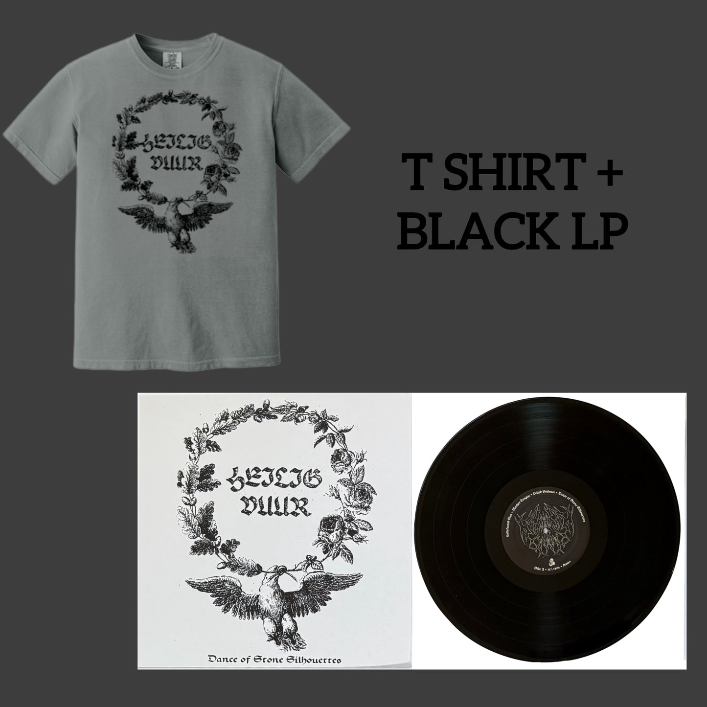 Heilig Vuur shirt & black LP bundle