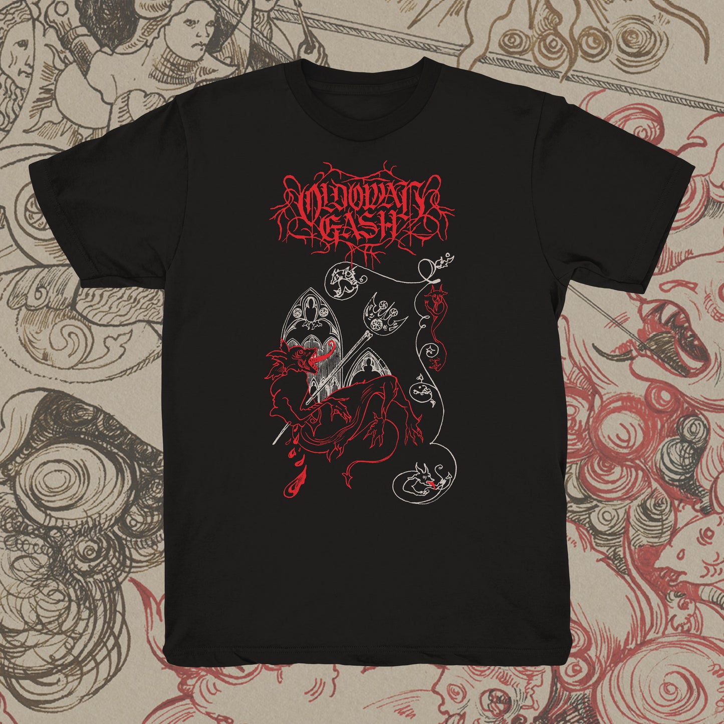 Oldowan Gash "Speared Gargoyle" short sleeve shirt